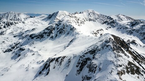 one of the most impressive mountains in romania, are the retezat mountains. when flying with a drone above them you can get incredible pictures in winter.