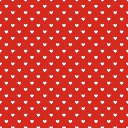 seamless polka dot red pattern with hearts. vector
