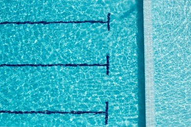 water in pool in sunny day