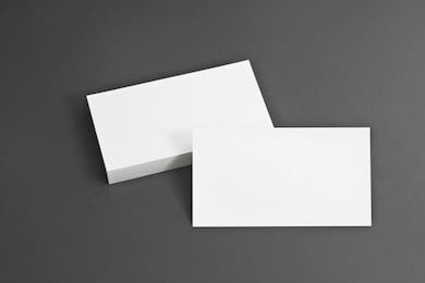 blank corporate identity package business card with clear gray background.