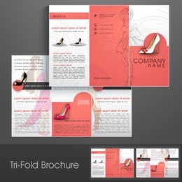 professional business three fold flyer template, corporate brochure or cover design, can be use for publishing, print and presentation. 