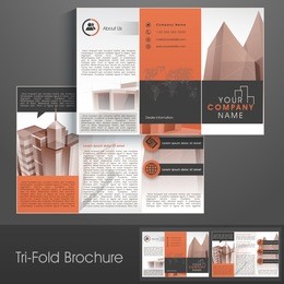  professional business three fold flyer template, corporate brochure or cover design, can be use for publishing, print and presentation. 