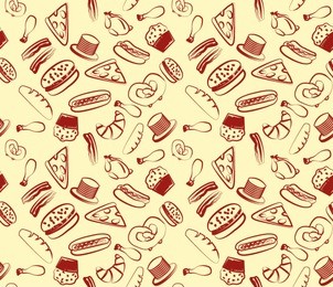seamless food pattern 