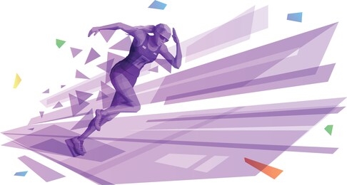 female runner starting to run