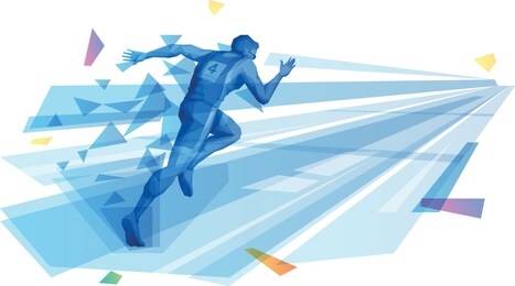 male runner on the track