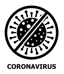 coronavirus icon vector for web. stop cov caution sign. stop virus symbol. pandemic dangerous, biological protection.