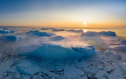 greenland ilulissat glaciers at fjord disco bay west greenland