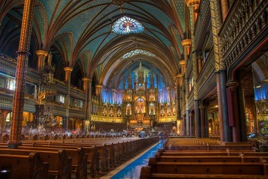 notre-dame basilica - beautiful notre-dame basilica in montreal, canada.