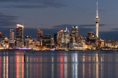 auckland cbd at night