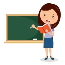 teaching. school teacher or lecturer writing on a blackboard, she is holding a book.