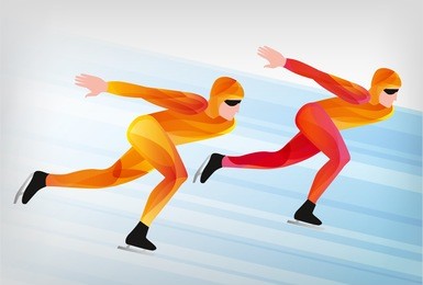 skaters. vector illustration