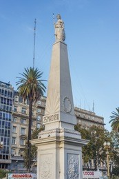 the piramide de mayo (may pyramid), on plaza de mayo square is the oldest national monument in the city of buenos aires, argentina.