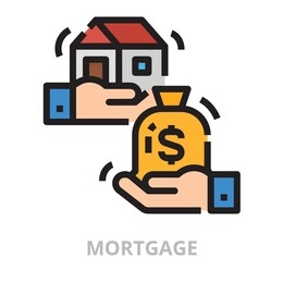 mortgage icon for website, application, printing, document, poster design, etc.