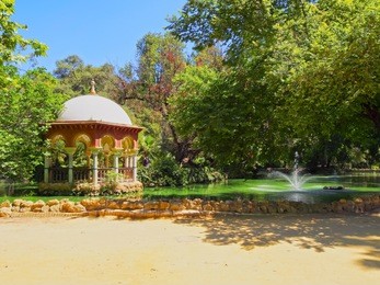 parque de maria luisa - maria luisa park in seville, andalusia, spain