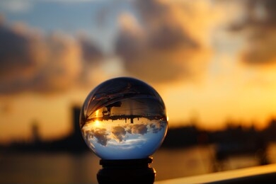 the epitome of kwun tong promenade in a crystal ball