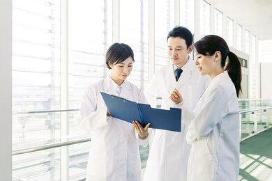 medical occupations concept. scientific engineers.