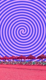 aesthetic collage wallpaper. beach geometry mix