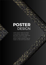 black liquid gold poster design template for posters, brochures, sheets, banners, invitations, social networks. modern abstract background