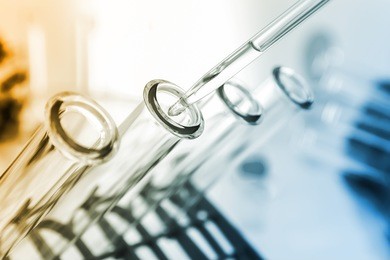 test tubes closeup.medical glassware