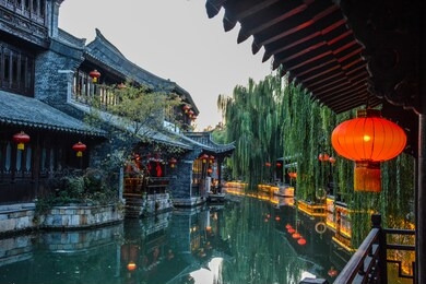 beautiful and tranquil chinese jiangnan water village