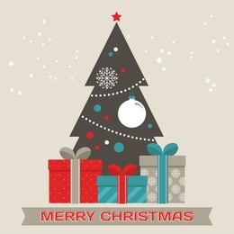 vintage christmas greeting card design. vector illustration