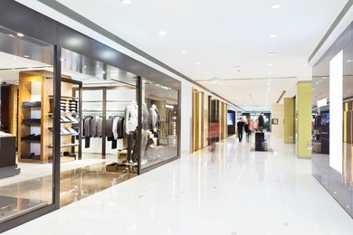 corridor in modern shop