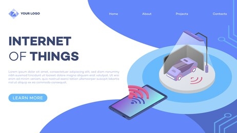 car alarm system remote control landing page vector template with isometric illustration. transport safety monitoring. vehicle smart security system. website interface design. webpage 3d concept