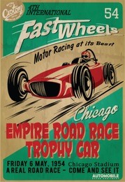 vector vintage race poster.