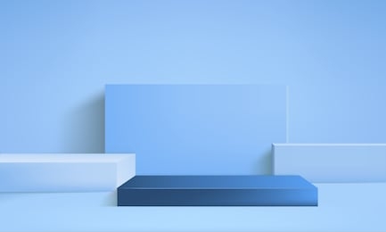 background vector 3d blue rendering with podium and minimal blue pastel wall scene, minimal abstract background 3d rendering abstract geometric shape blue pastel