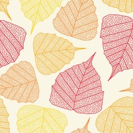seamless pattern with autumn leaves. vector illustration