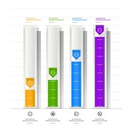 conceptual design of paper infographics for business and commercial - vector illustration