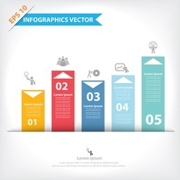 colorful vector design for workflow layout, diagram, number options, web design, infographics.