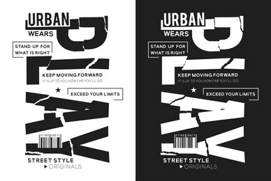 urban typography print for t-shirt.