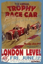 vector vintage race poster.