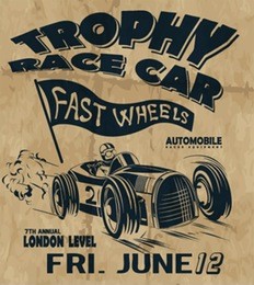 vector vintage race poster.