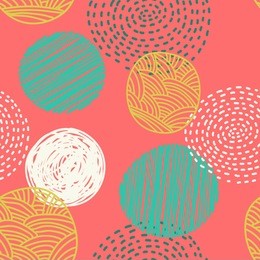 abstract colorful seamless circle pattern.