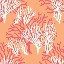 seamless coral print background pattern