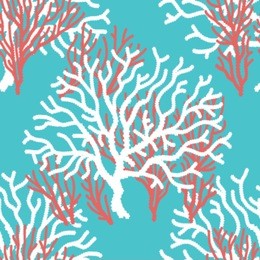 seamless coral print background pattern