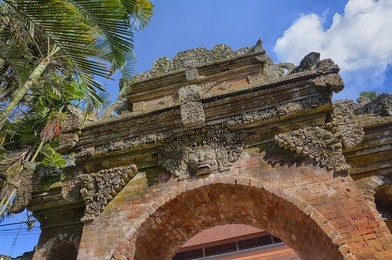ubud palace detail, ubud, bali, indonesia