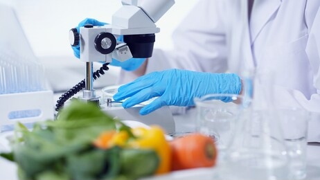 biotechnology concept. food tech. nutritional science.