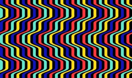 color striped seamless pattern. abstract wave line art. op art, optical illusion. psychedelic background. modern design, graphic texture.