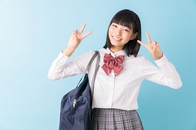 asian girl student , school uniform,