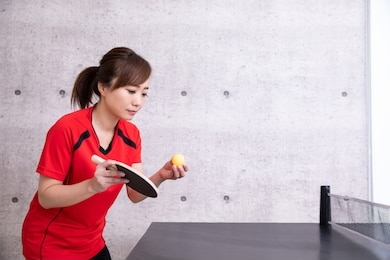 the asian woman who plays table tennis