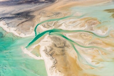 gorgeous landscape colours  viewed from above in the shark bay area of western australia