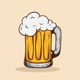 vintage retro beer vector illustration