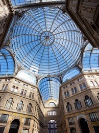 umberto i gallery in the city of naples, italy