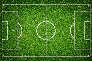 closeup image of natural green grass soccer field