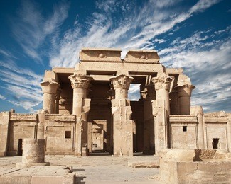 ruins of the temple of kom ombo, egypt 