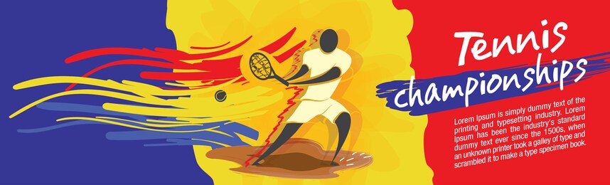 vector tennis character design with country flag concept.