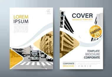 annual report brochure flyer design, leaflet presentation, book cover templates.